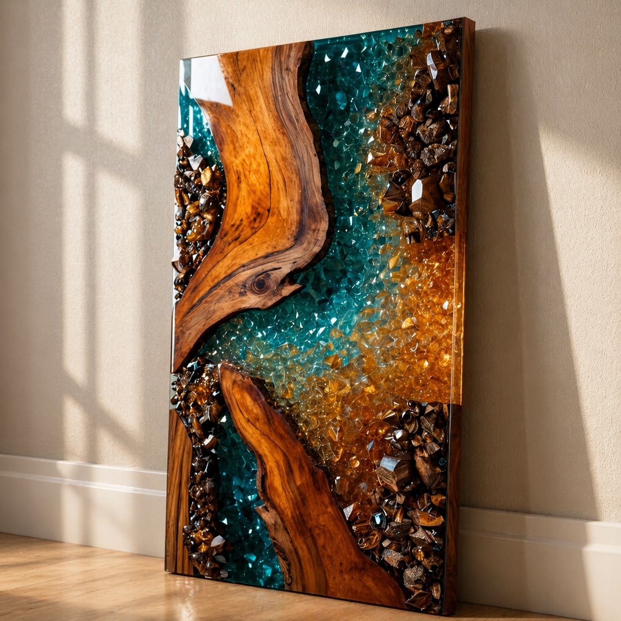 Tablou pe sticlă „Nature Fusion” – armonie între natură și design